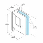 CGEN537, Wall Mount Full Back Plate Standard Hinge With 5 Degree Offset